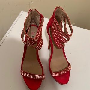 Open toe ankle heels